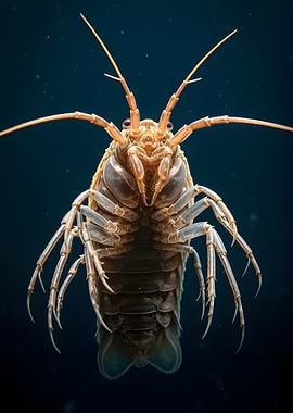 Close-up of a deep-sea isopod