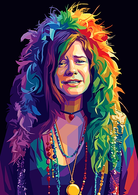 Janis Joplin Pop Art Portrait