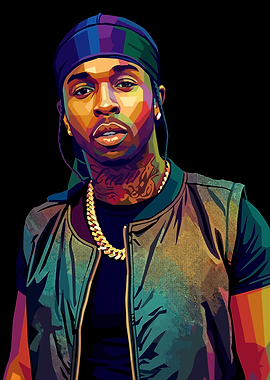 Pop Smoke Pop Art Portrait