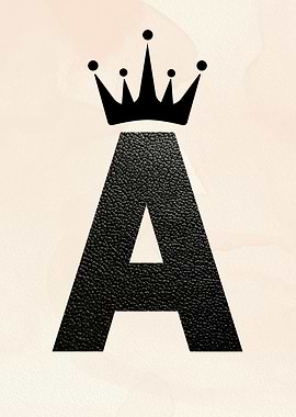 Letter A with Crown