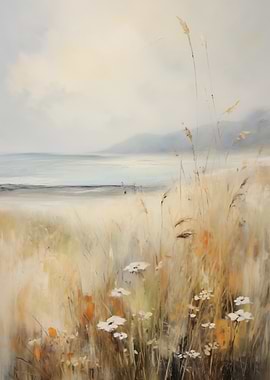 Vintage coastal landscape