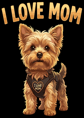 Yorkshire Terrier I Love Mom