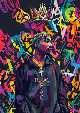 Tupac Shakur Pop Art Portrait