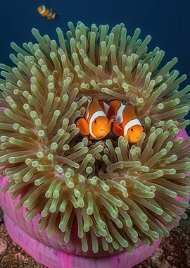 Clownfish in anemone