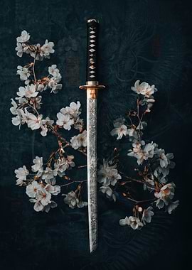 Katana with Cherry Blossoms