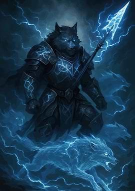 Werewolf Warrior with Lightning Spear