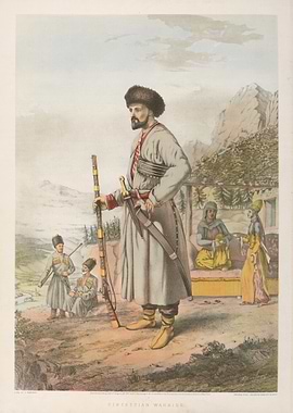 Circassian Warrior with Companions