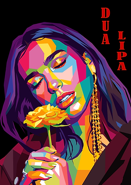 Dua Lipa Pop Art Portrait