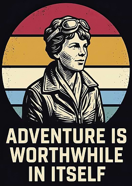 Amelia Earhart Vintage Poster