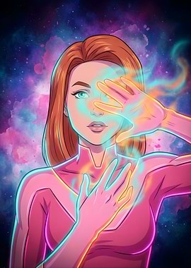 Woman with Cosmic Energy