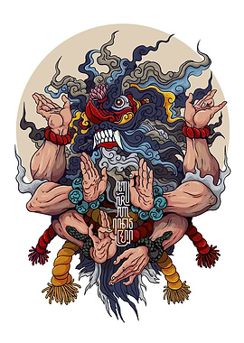 Mythological Multi-Armed Deity