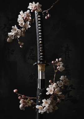 Katana with Cherry Blossoms