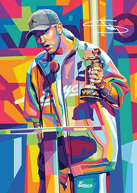 Eminem Holding MTV Award Music