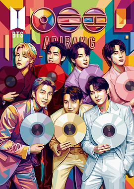 BTS Members with Vinyl Records
