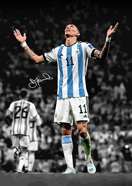 Angel Di Maria celebrating a goal