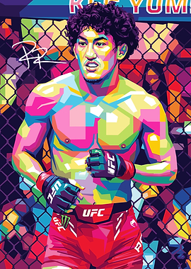 Raul Rosas Jr UFC Fighter in Pop Art Style