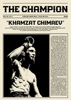 Khamzat Chimaev 'The Champion' Poster