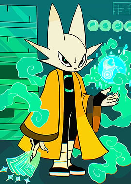 Mystical Fox Warrior with Magic