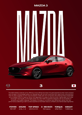Mazda 3 Car Poster