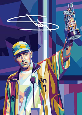 Eminem Holding MTV Award
