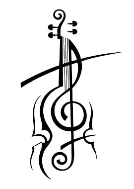 Violin and Treble Clef Fusion
