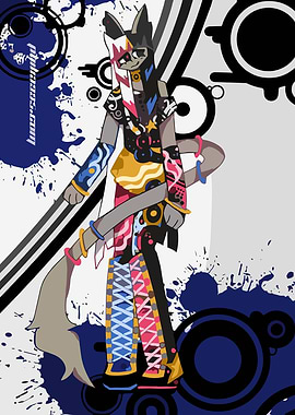 Anime Character with Colorful Outfit