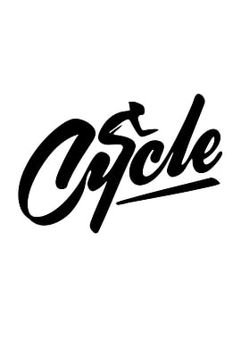 Cycle Logo with Cyclist