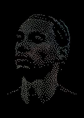 Dot Art Portrait of a Man