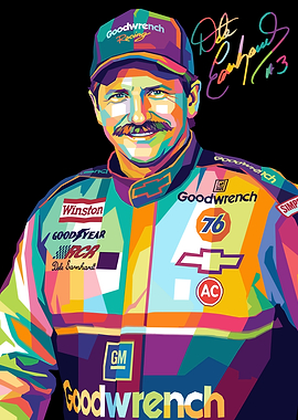 Dale Earnhardt Pop Art Portrait