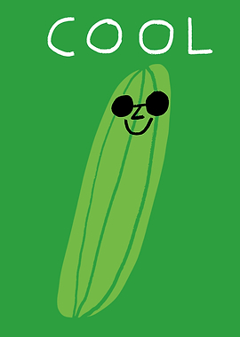 Cool Cucumber with Sunglasses