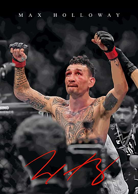 Max Holloway Celebrates Victory