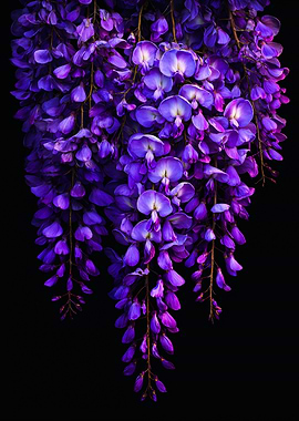 Macro photography of purple wisteria