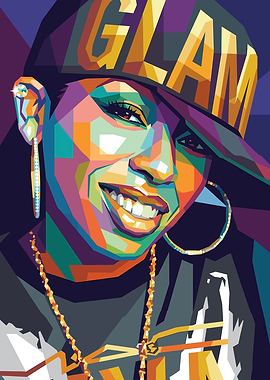 Colorful Portrait of a Woman in a Hat