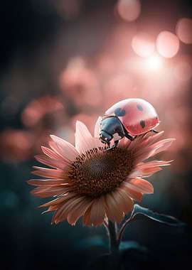 Ladybug on a Sunflower