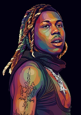 Colorful Portrait of a Destroy Lonely