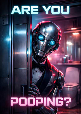 Robot in Tuxedo Asks 'Are You Pooping?'