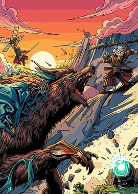 Epic Fantasy Battle Scene