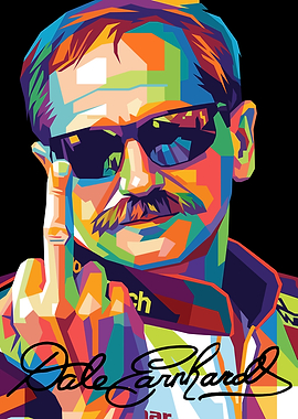 Dale Earnhardt Pop Art Portrait