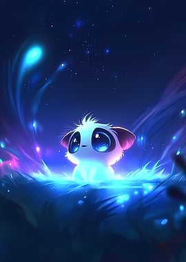 Cute Creature in Magical Forest