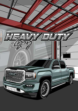 Heavy Duty Legacy GMC Truck Illustration