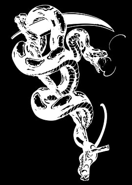 Serpentine Scythe and Skull