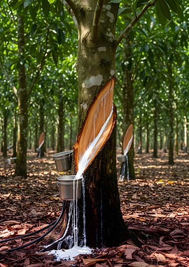 Rubber Tree Tapping
