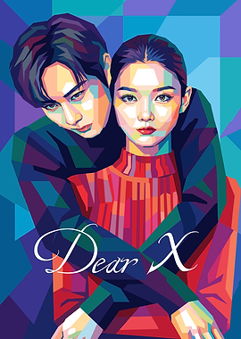 Pop Art Couple Embracing