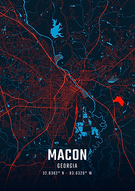 Macon Georgia City Map