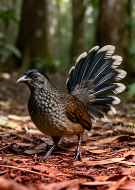 Lyrebird in a Forest
