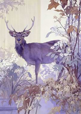 Deer in a Floral Setting