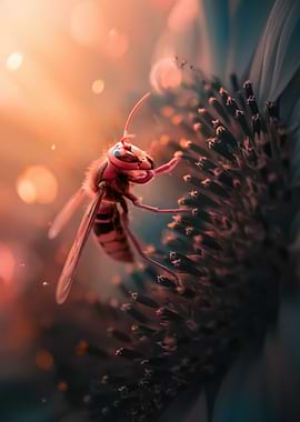Wasp on a Flower