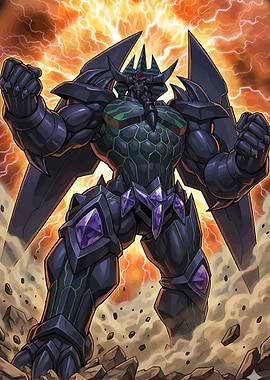 Dark Egyptian Monster with Lightning