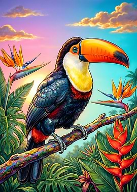 Toucan in a Tropical Paradise
