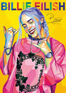Billie Eilish Pop Art Portrait